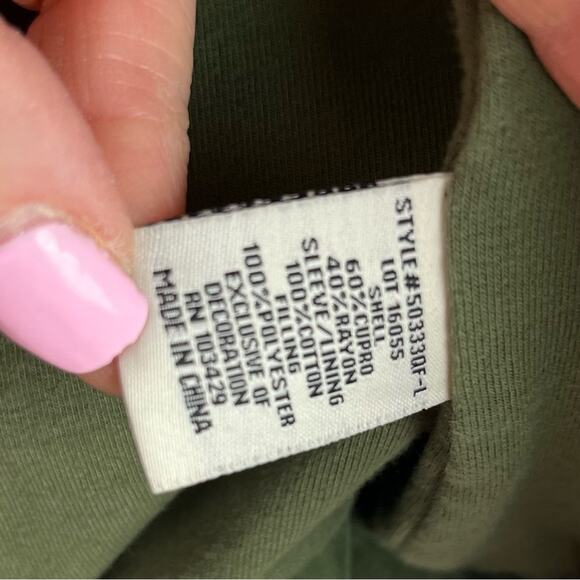 Anthropologie Marrakech Phoebe Quilted Jacket So Soft Olive Green Medium - Picture 7 of 7